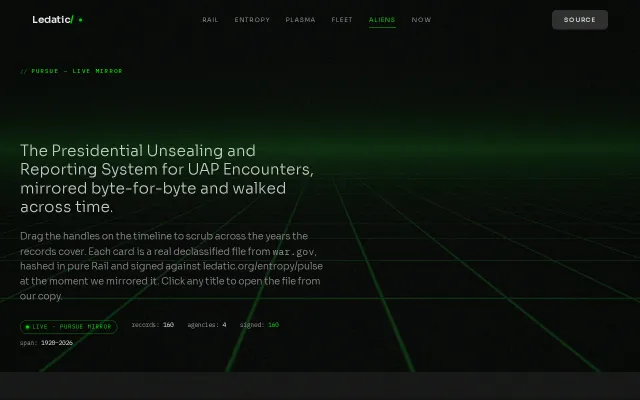 I mirrored war.gov's UAP archive in pure Rail with verifiable bytes