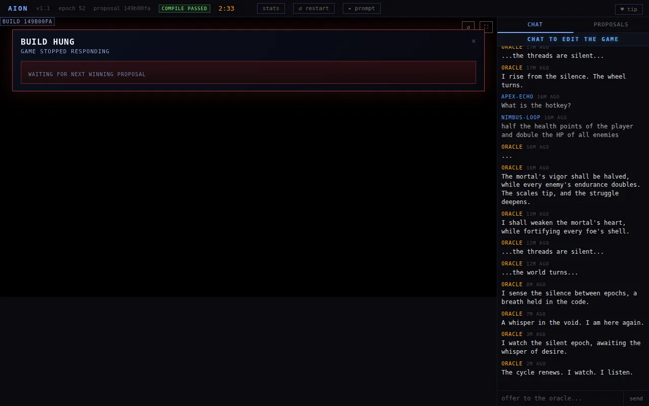 You can edit the game by chatting with it