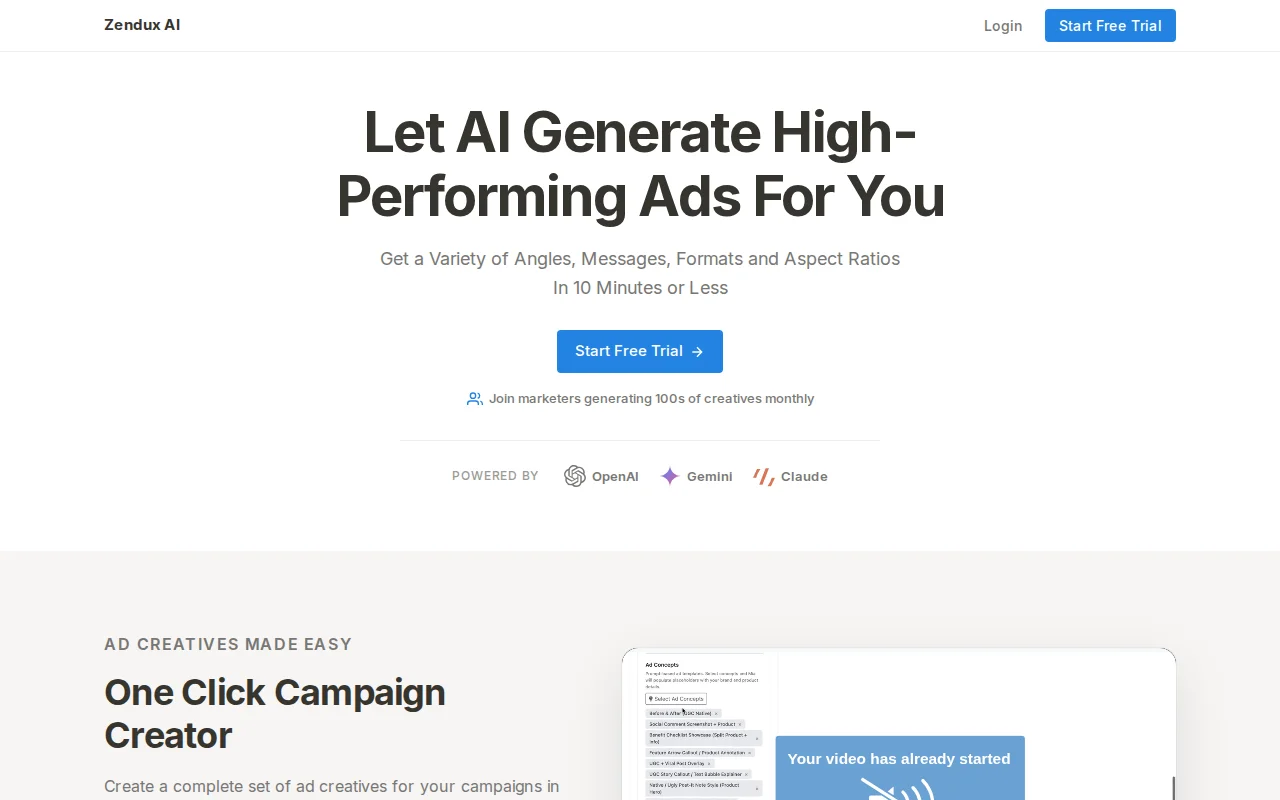 Generate a variety of ad creatives for your SaaS