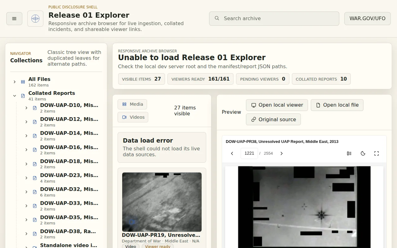 All 55,256 Slides of the WAR.GOV/UFO Files Searchable and Linkable