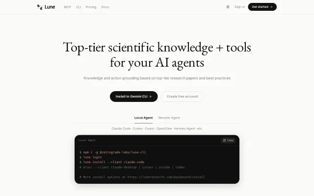 Lune - Software for agents that do serious science