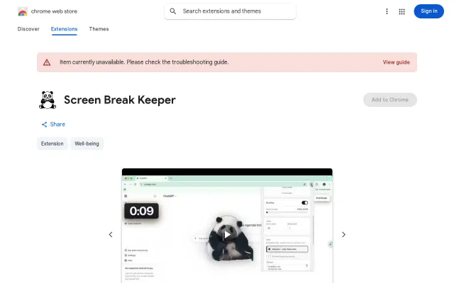 Screen Break Keeper – Pet-themed fullscreen breaks in Chrome (zero AI)