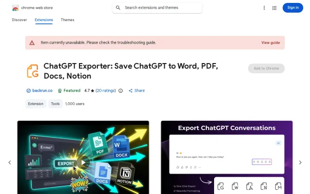 ChatGPT Exporter – Local DOM to Word/PDF Parser