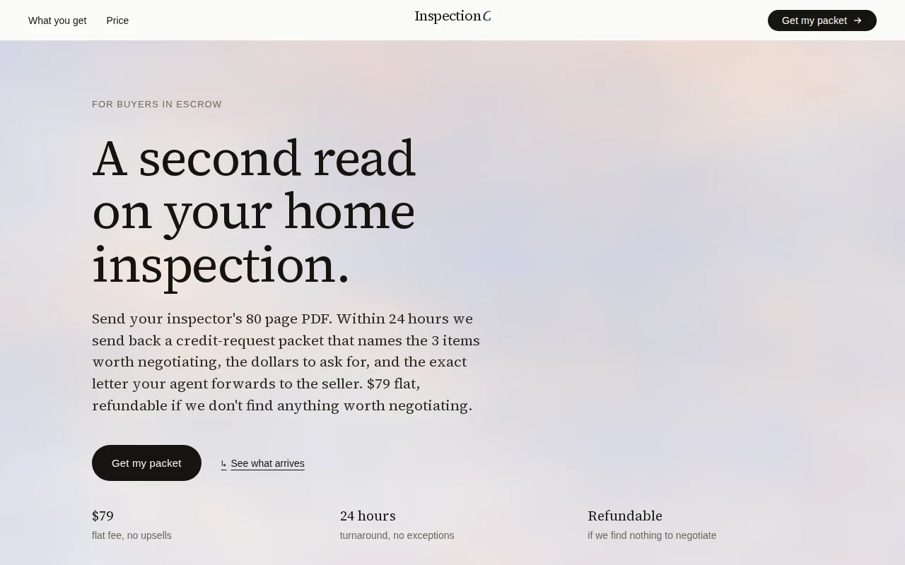 Inspection Credit – read your inspection, draft the negotiation
