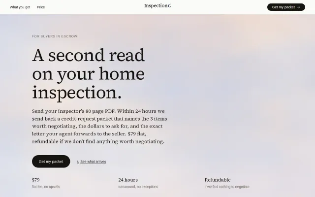 Inspection Credit – read your inspection, draft the negotiation