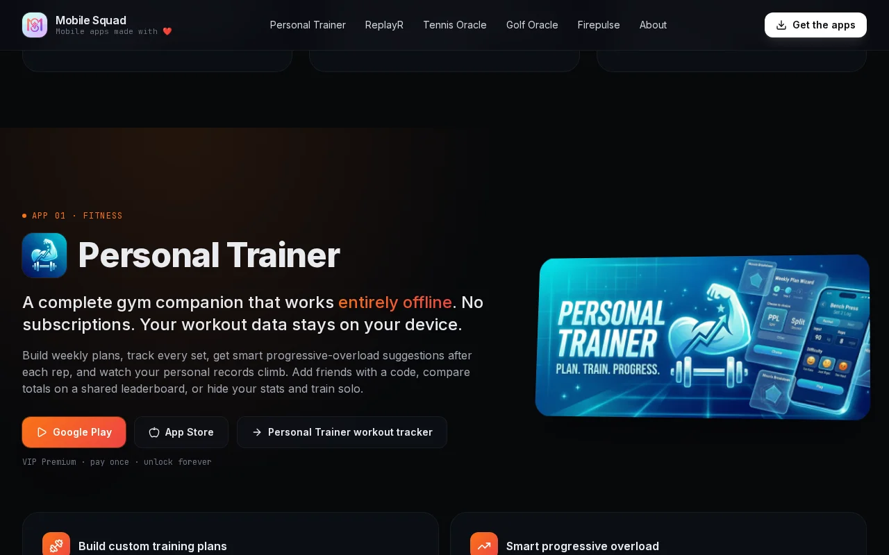 Personal Trainer – Lift, share plans, and rank with friends