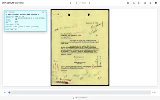 Doomscroll the Goverment's UFO Files as One Gigantic Microfilm
