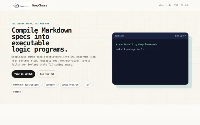 Agent Harness with Prolog and WASM core incl. 90s Borland-style TUI