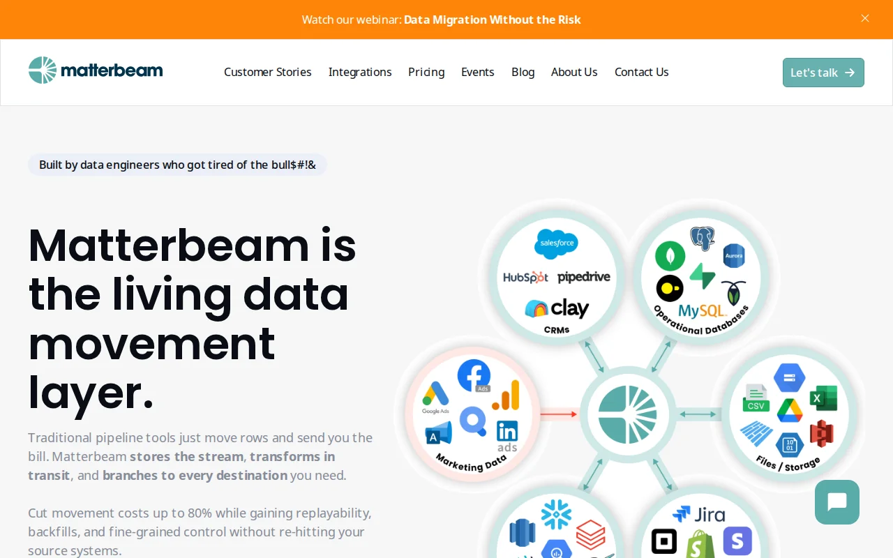 Matterbeam, a company-wide write-ahead log for your data