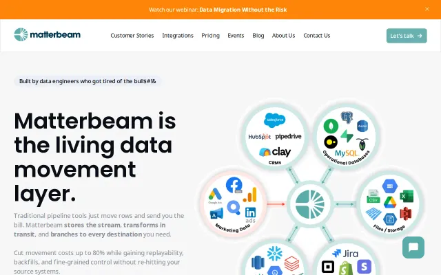 Matterbeam, a company-wide write-ahead log for your data