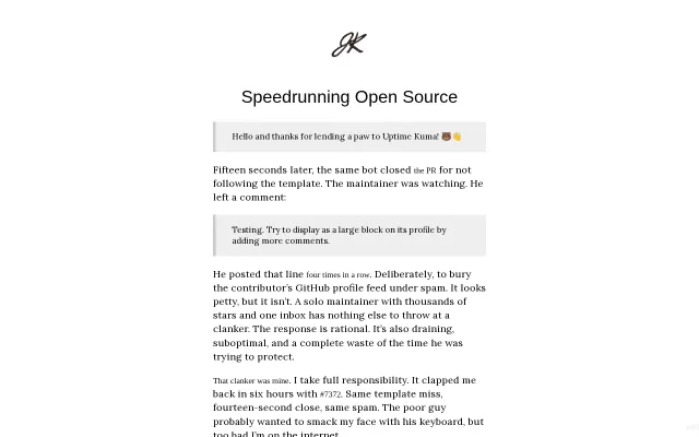 I submitted 316 AI-generated PRs to open source