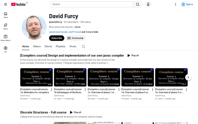 Free online lectures on Computer Science and Discrete Math topics