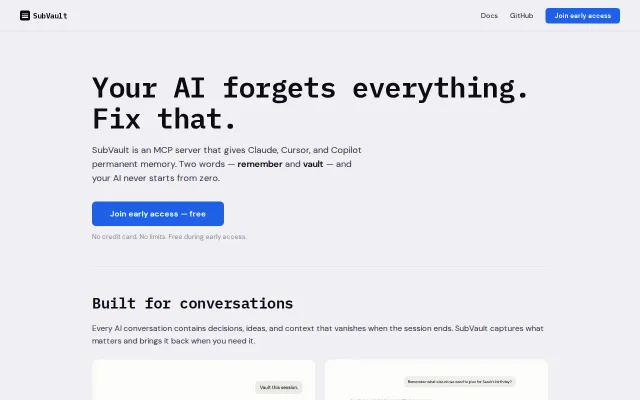 One memory layer across every MCP-compatible AI tool