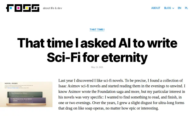 I asked AI to write Sci-Fi for eternity