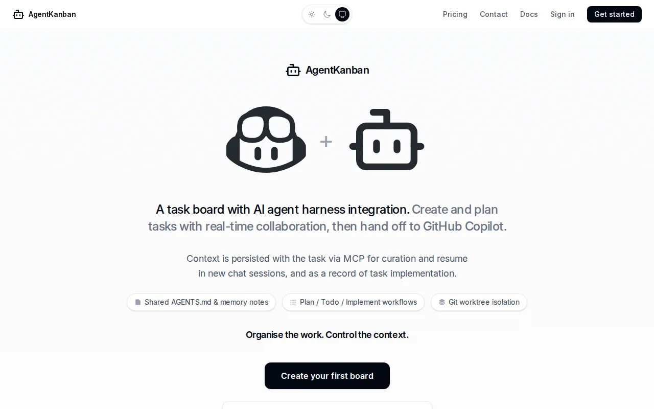 AgentKanban for VS Code – A task board with agent harness integration