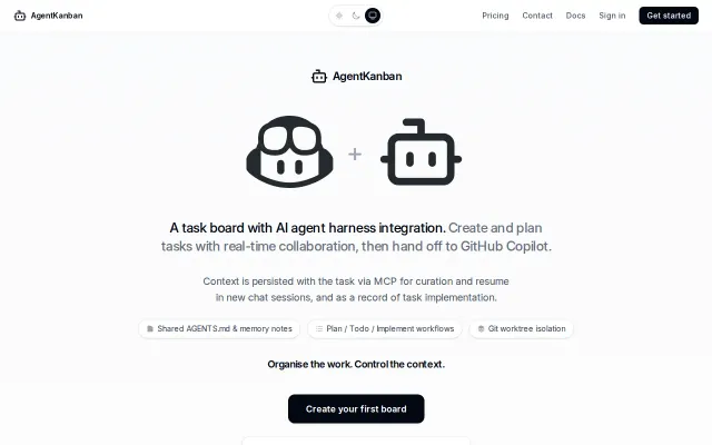 AgentKanban for VS Code – A task board with agent harness integration