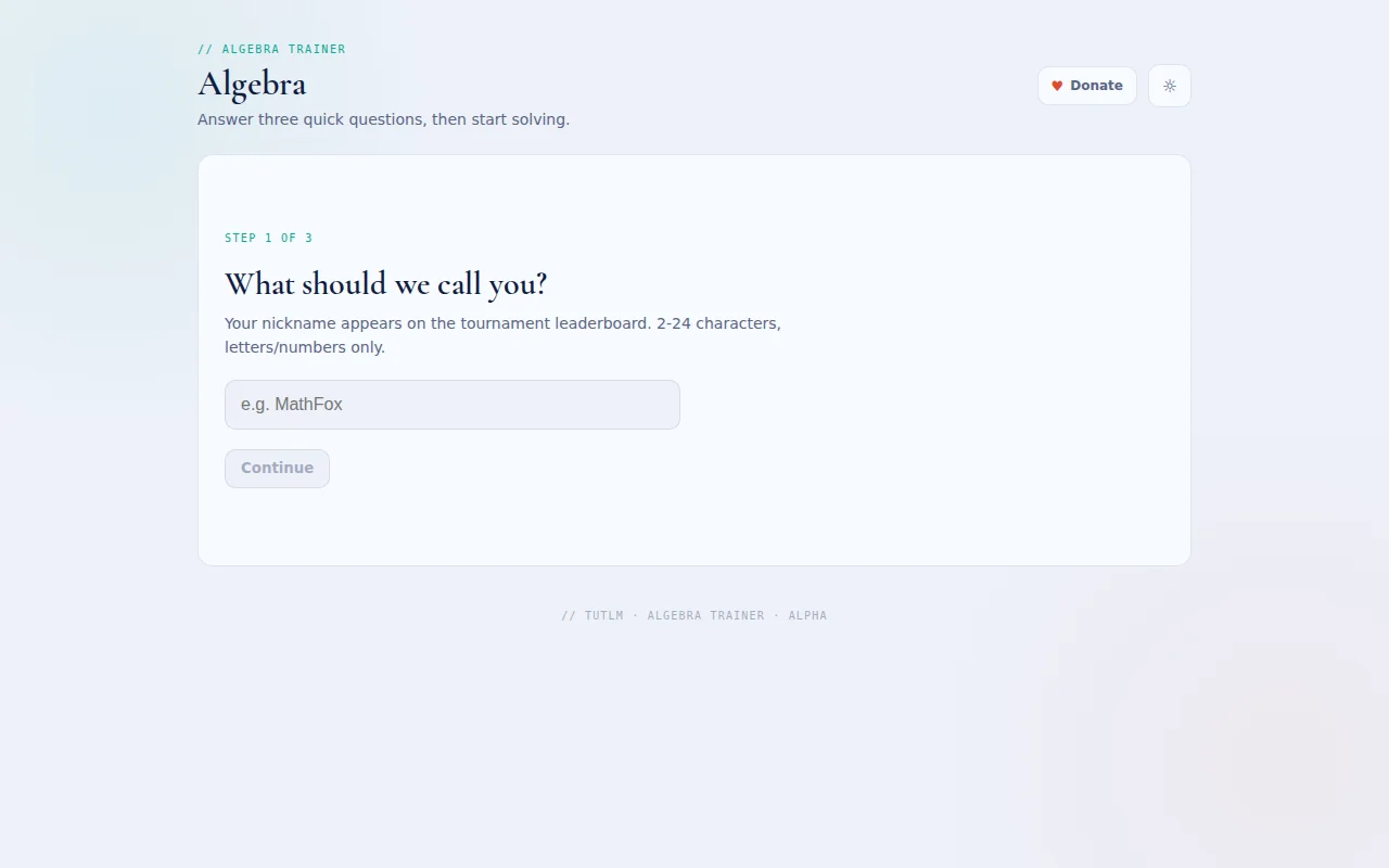Learn algebra together, no AI slop, no ads or freemium, no registration
