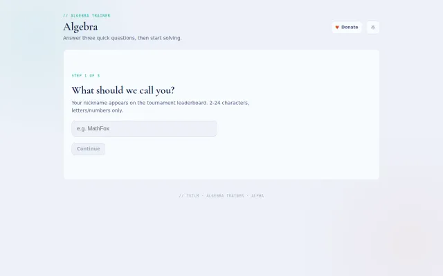 Learn algebra together, no AI slop, no ads or freemium, no registration