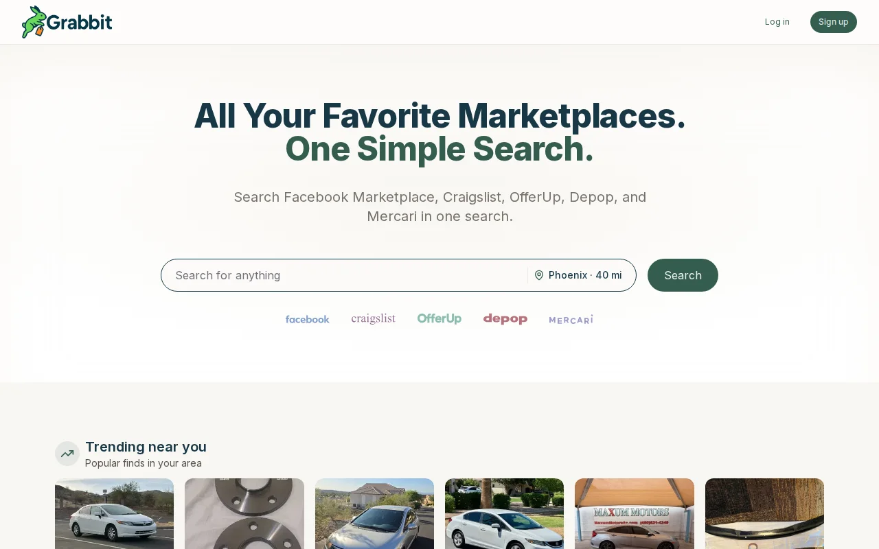 Grabbit: Search secondhand marketplaces in one place