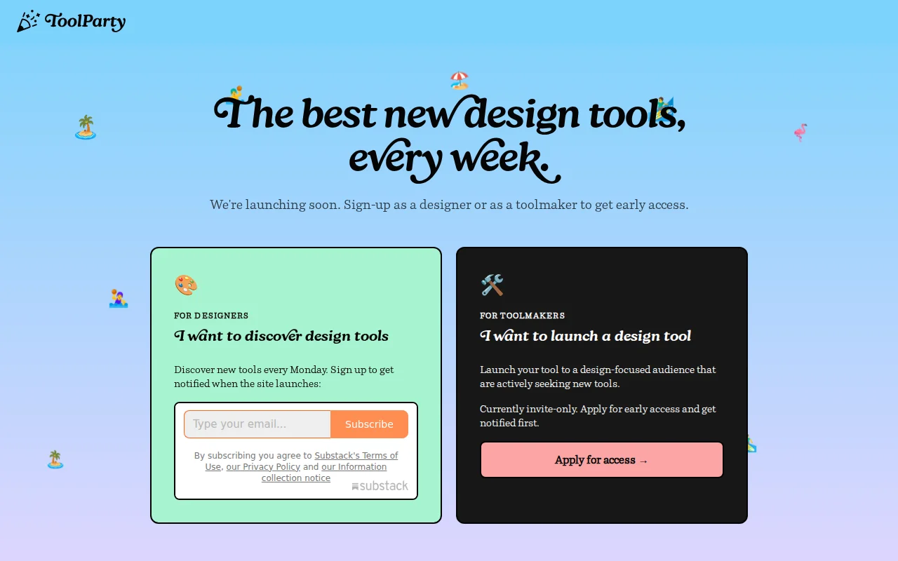 ToolParty – ProductHunt but for Design Tools