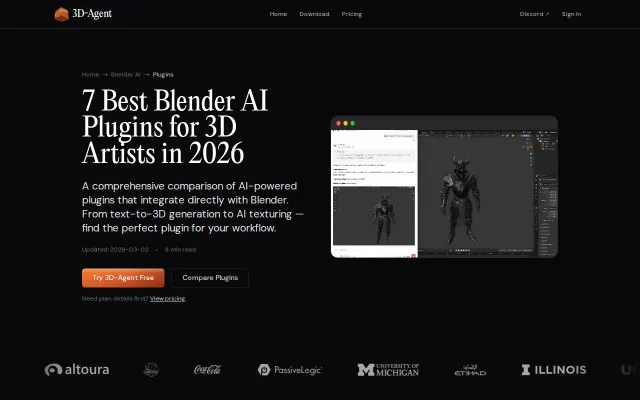 3D-Agent – AI that edits Blender scenes through the Python API