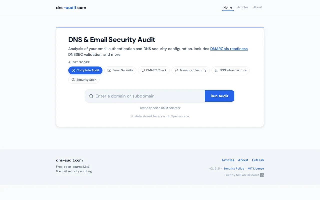 A DNS Security Audit Tool