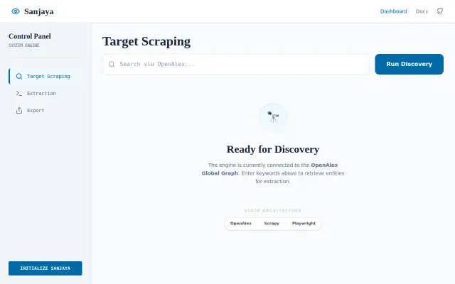 Sanjaya – Academic paper discovery and extraction (OpenAlex/Scrapy)