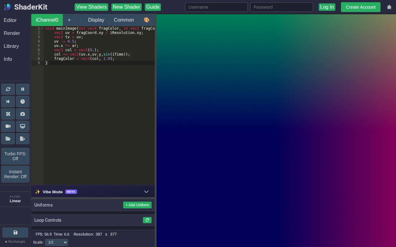 ShaderKit – A browser GLSL editor I built for my own art