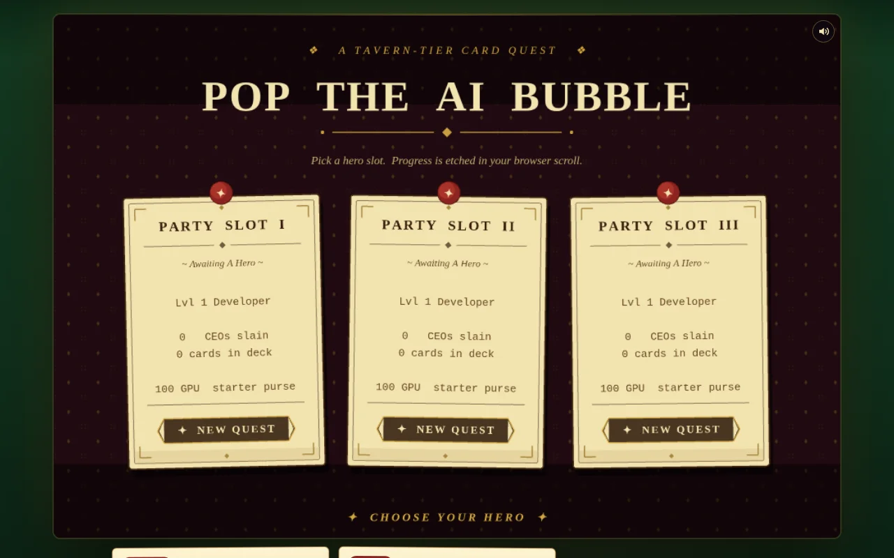 Pop the AI Bubble – A satirical card game mocking AI hype