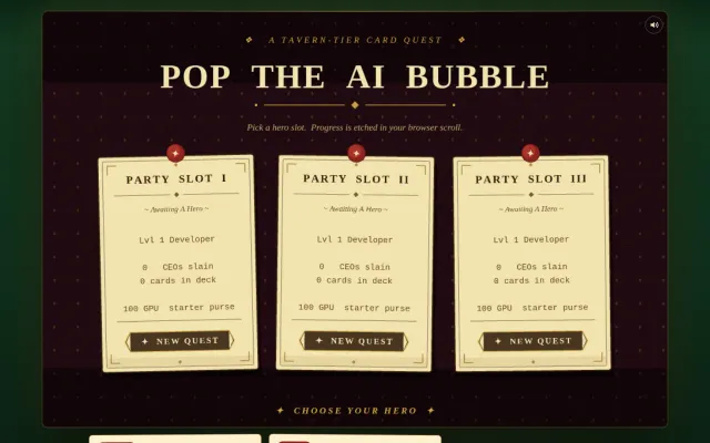 Pop the AI Bubble – A satirical card game mocking AI hype