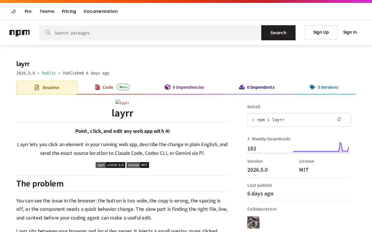 Layrr – Point Click and Edit any site