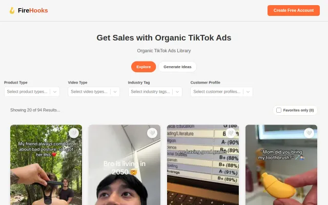 Firehooks – Get app users from TikTok without paid ads