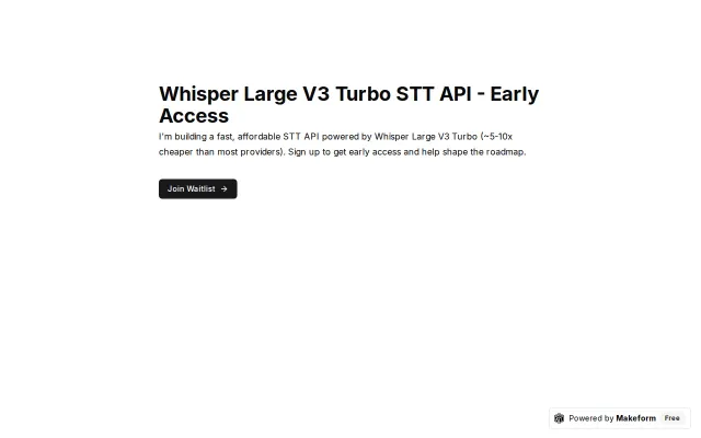Whisper Large V3 Turbo Stream API