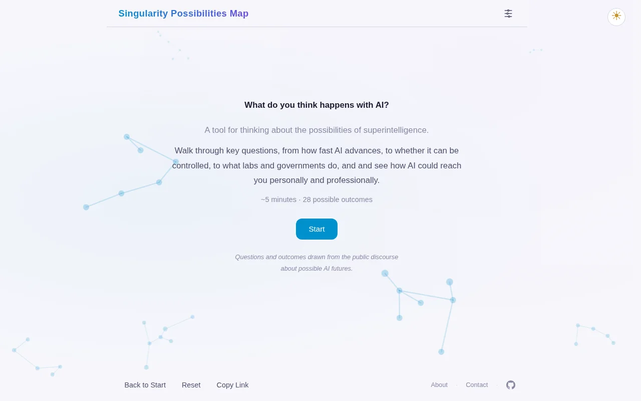 A choose-your-own-adventure through 28 possible AI futures