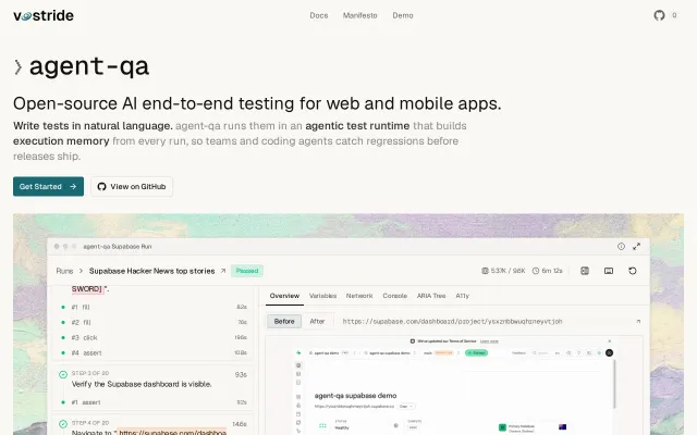 Agent-QA: Open-source AI end-to-end testing for web and mobile apps