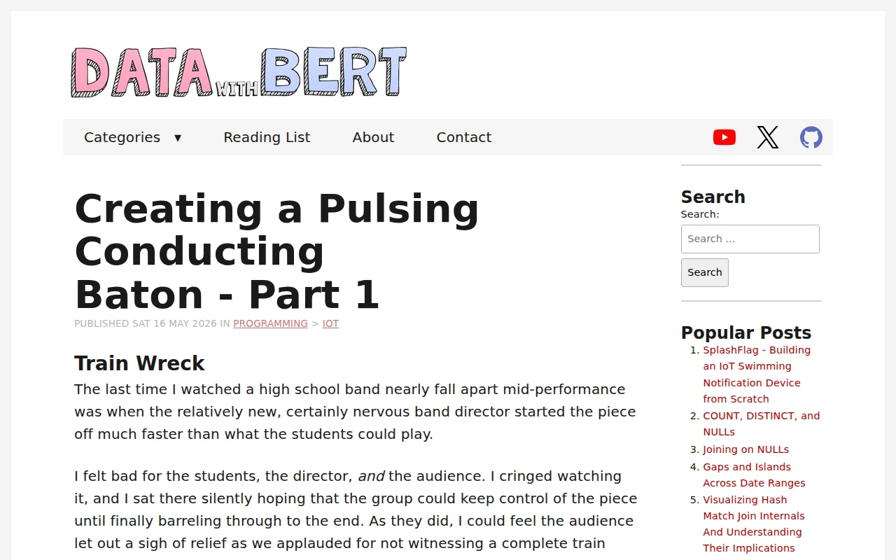 I made a pulsing conductor's baton