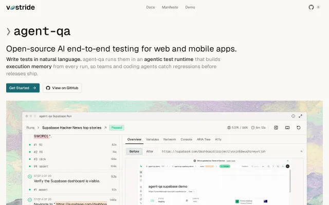 Agent-QA – natural-language E2E tests for apps built with coding agents