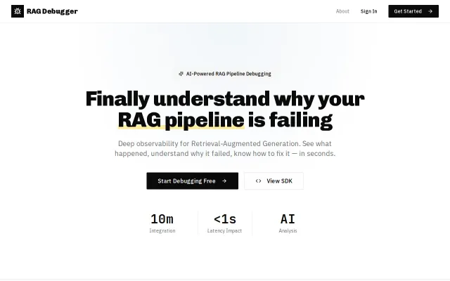 RAGDebugger – observability – retrieval-augmented generation pipeline