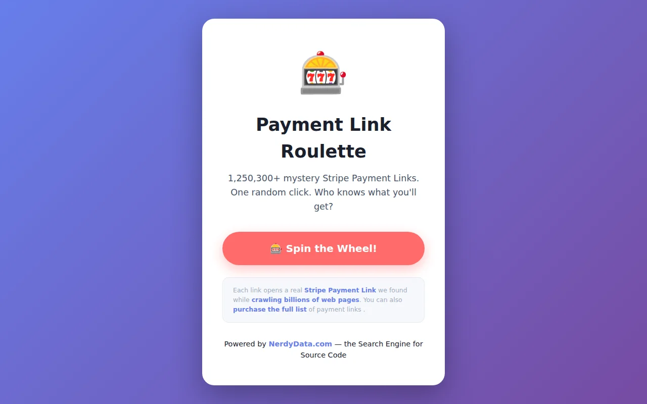 84,000 random Stripe Payment Links you can visit