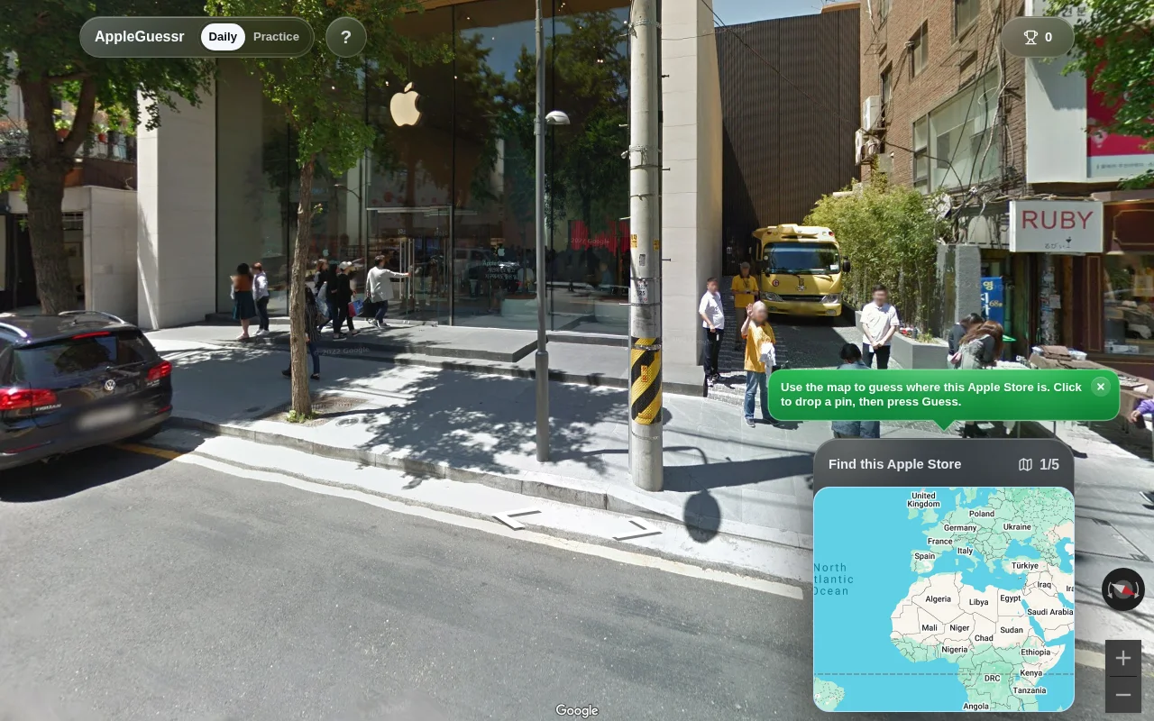 AppleGuessr – GeoGuessr for Apple Stores