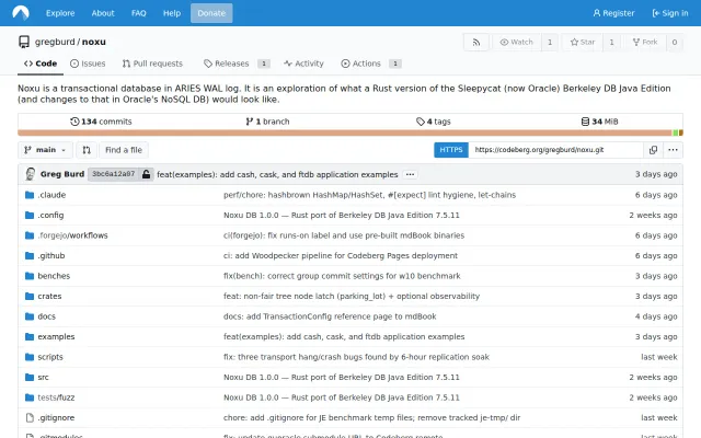 Noxu DB, a Rust Port of Berkeley DB Java Edition