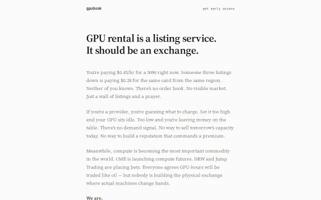 Gpubook – An order book for GPU compute