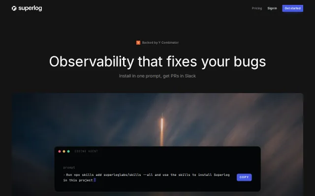 Superlog (YC P26) – Observability that installs itself and fixes bugs