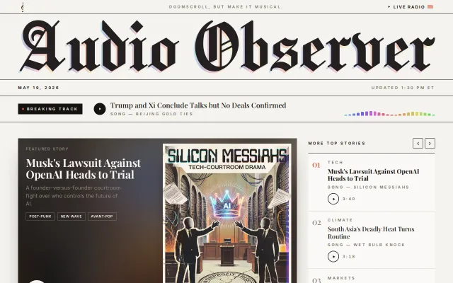 audio.observer – AI news jingles you didn’t ask for