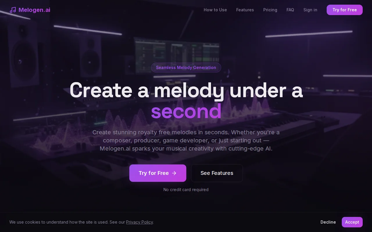 Melogen – Generate MIDI melodies for free