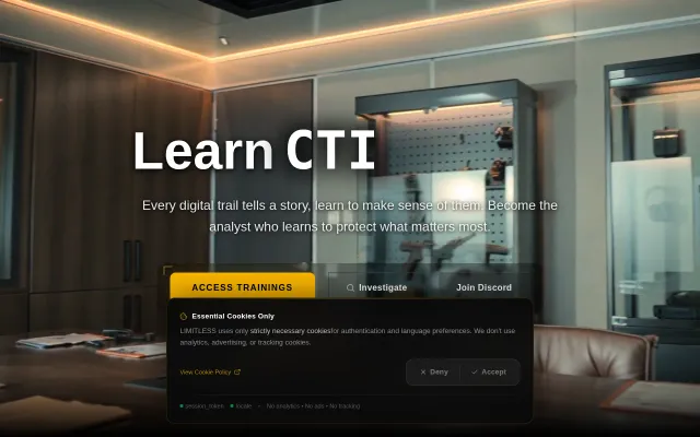 Limitless – AI OSINT search and interactive intelligence sandboxes