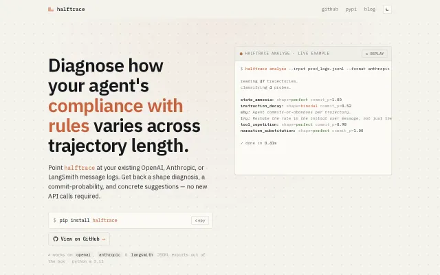 Halftrace – See the shape of your agent's failures from your logs