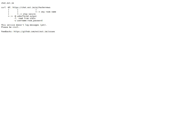 Chatroom with curl command (requires IPv6)