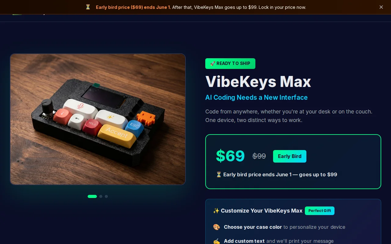 VibeKeys – a keypad I built for vibe coding