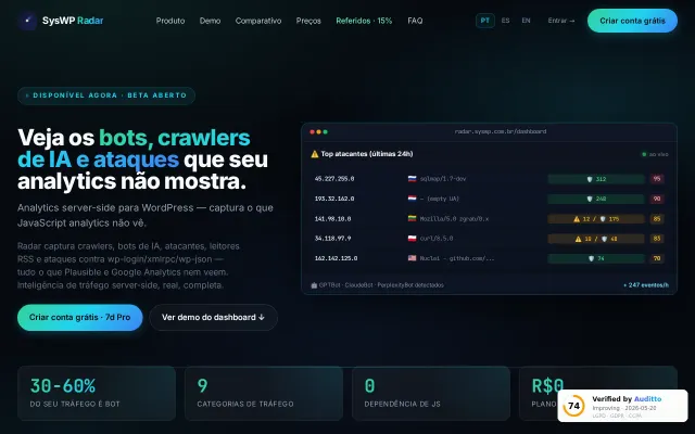 Server-side analytics catches AI crawlers and attackers JS misses